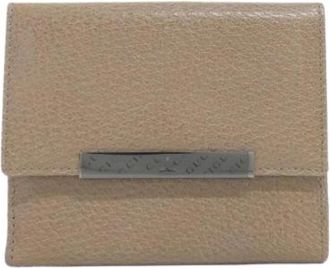 Gucci Pre-owned Bi-fold Portemonnee - Dames - Vintage Accessoires - Beige - ONE Size - Leer - Vintage