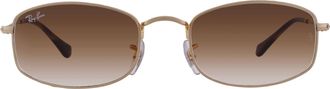 Ray-Ban Clear Gradient Brown Irregular Unisex Sunglasses RB3832 001/51 55