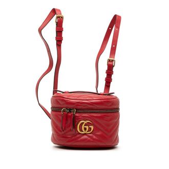 Gucci Pre-owned Gucci Mini GG Marmont Matelasse Calfskin Round Backpack Unisex BMG7LEA579C3MKQN
