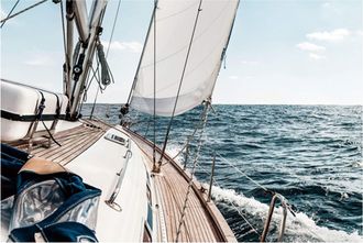 Schubiger M&ouml;bel Digitaldruck auf Glas Segelschiff