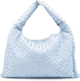 Bottega Veneta 2012-2025 Small Suede Intrecciato Hop hobo bag - Blu
