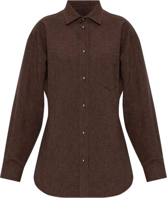 Darkpark button-fastening pocket shirt - Brown