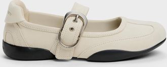 Charles & Keith Louise Faux Suede Mary Jane Sneakers