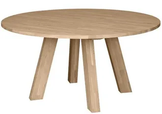 De Eekhoorn Massiver, runder Design Esstisch Rhondal &oslash; 150 cm - Eiche Natur