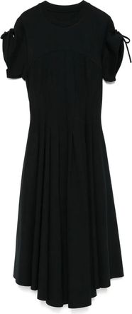 Aganovich Abito midi con dettaglio plissettato - Nero
