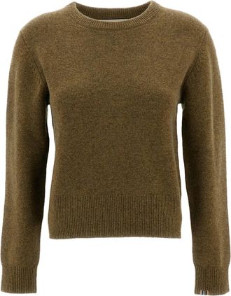 Extreme Cashmere Mustard Yellow Jeanne Stretch-Cashmere Crewneck Sweater