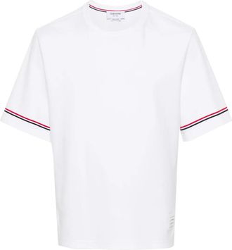 Thom Browne T-Shirt Con Banda Rwb-Uomo