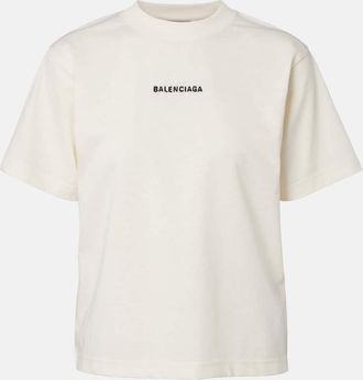 Balenciaga T-shirt in jersey di cotone con logo