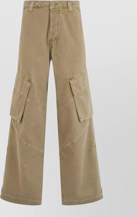 A Gold E cotton cargo trousers loose fit wide leg