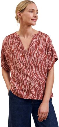 Celtic & Co. Printed Drop Shoulder Top in Pink Wavy Animal at Nordstrom, Size 10
