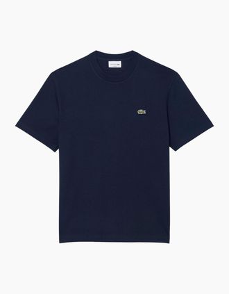 Lacoste Mens Lacoste Mens T Shirts TH7318 Classic Fit Crew Neck Short Sleeve Summer Tee - Navy - Size: 40
