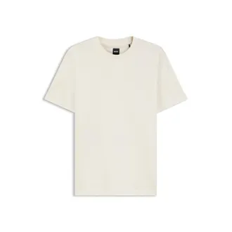 BOSS Corduroy-jacquard T-shirt in mercerized cotton