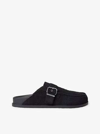 Tommy Hilfiger Textured Washed Suede Loafer Mules