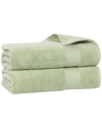 Superior Set of 2 Belmont Zero Twist Cotton Medium Weight Soft Absorbent Bath Sheets