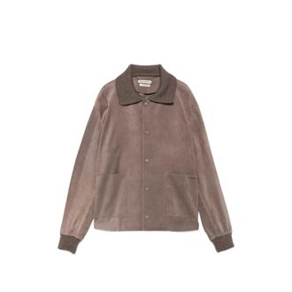 J.W.Anderson Suede Ribbed-trim Jacket