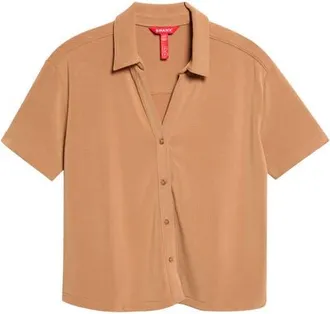 Spanx AirEssentials Oversize Button-Up Shirt in Maplewood at Nordstrom, Size X-Large