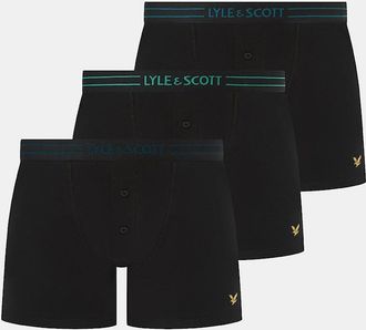 Lyle & Scott Lyle And Scott Mens Lewis 3 Pack Boxer Shorts - Black - Size: 32/30/31