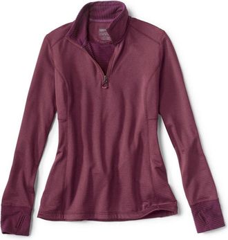 Orvis Womens Horseshoe Hills Quarter Zip Pullover - Port