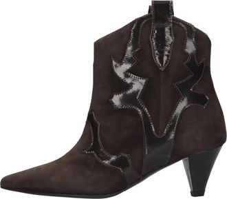 Marc Ellis Texan Enkellaars - Dames - Cowboylaarzen - Bruin - 38 EU - Leer - Schoenen