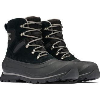 Sorel Buxton Waterproof Snow Boot in Black/Quarry at Nordstrom, Size 8