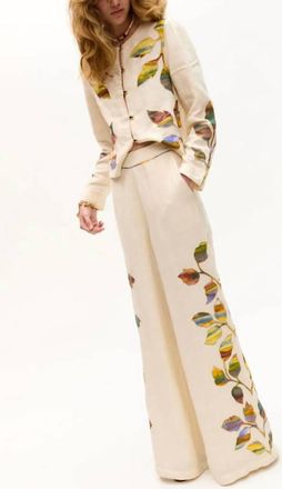 Carolina K Palazzo High Waist Pants In Gardenia