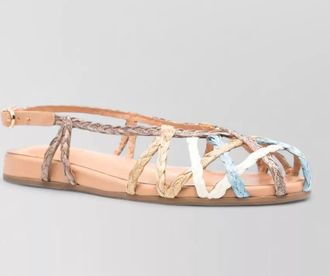 Ancient Greek Sandals kardia women sandals braided straps slingback