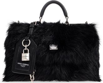 Dolce & Gabbana Harige handtas - Dames - Handtassen - Zwart - ONE Size - Leer - Tassen