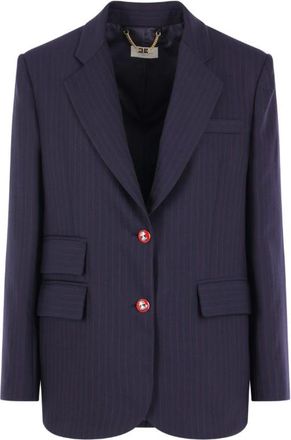 Elisabetta Franchi blazer met logoknopen