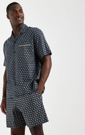Lacoste Pantaloncini blu navy con coulisse e monogramma del logo in coordinato