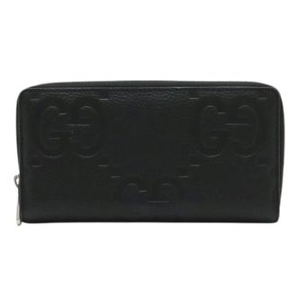 Gucci Pre-owned Wallets, female, Black, Size: ONE SIZE Pre-owned Jumbo GG Leather Long Wallet