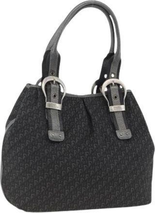 Dior Pre-owned Handbags, female, Black, Size: ONE SIZE Pre-owned Trotter Canvas Tote Bag