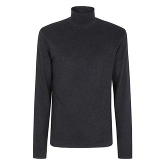 Emporio Armani Turtlenecks, male, Black, Size: L Stylish Jumper for Men