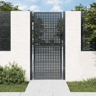 Berkfield Home Garden Gate Anthracite 105x250 cm Steel