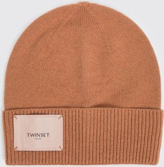 Twinset Wool and Cashmere Blend Beanie Hat with Cuff