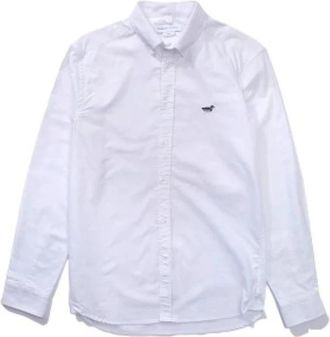 Edmmond Studios BD Shirt Duck Edition - Heren - Casual Overhemden - Wit - L - Katoen - Overhemden