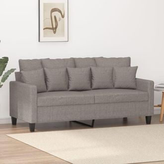 vidaXL Sof&aacute; De 2 Plazas De Tela Gris Taup&eacute; 140 Cm Vidaxl