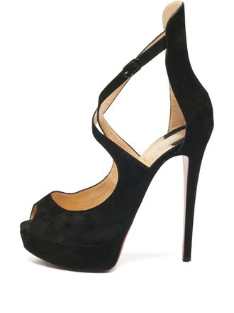 Christian Louboutin Sandalen met open neus - Zwart