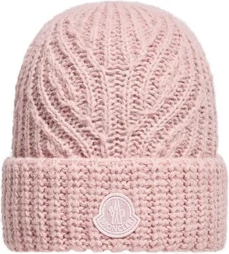 Moncler Moncler Alpaca & Wool Blend Beanie, Women, Pink, Size: One Size