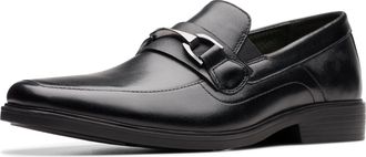 Clarks Mens Clarkslite Bit Loafer, Black Leather, 7.5 UK