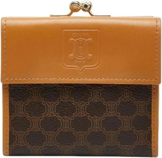 Celine Pre-owned Vintage Portemonnee (bi-fold) - Dames - Vintage Accessoires - Bruin - ONE Size - Leer - Vintage