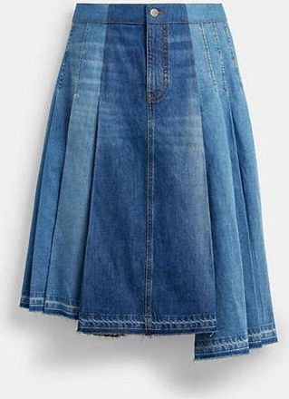 Coach Maxi Denim Skirt In Organic Cotton