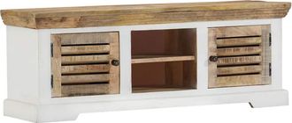 vidaXL Vidaxl - Mueble De Tv Madera Maciza De Mango 110x30x40 Cm