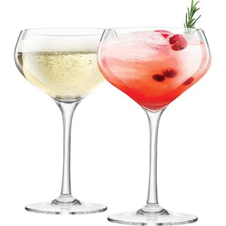 Final Touch Coupe Lead-Free Crystal Glasses - Set of 2 in Clear at Nordstrom