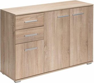 Deuba Comò credenza con cassetti credenza multiuso armadio armadio da corridoio Quercia - Deuba