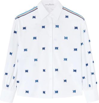 Ermanno Scervino Dames, Blouses & Shirts, Wit, Maat: 2XS Katoen