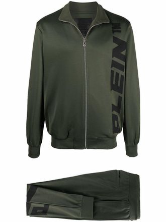 Philipp Plein logo-print tracksuit set - men - Polyester/Cotton - XXXL - Green