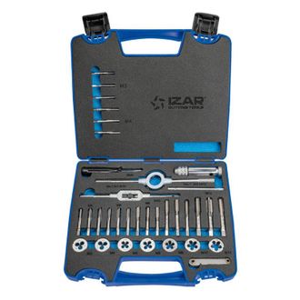 Izar Juego Machos/cojinetes Hss M.m.3-12 (estuche 21u. - Izar