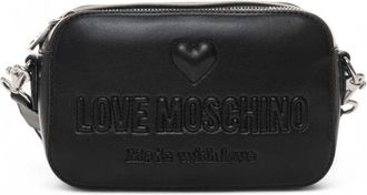 Love Moschino Schoudertas met Logo en Rits - Dames - Schoudertassen - Zwart - ONE Size - Tassen