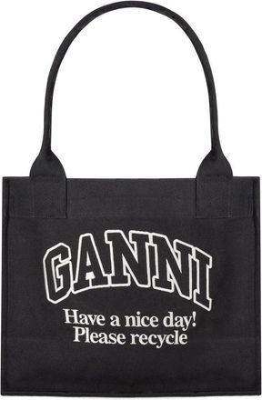Ganni BORSA SHOPPING LARGE PHANTOM GANNI