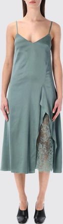 Acne Studios Abito slipdress Acne Studios in misto viscosa con inserto in pizzo